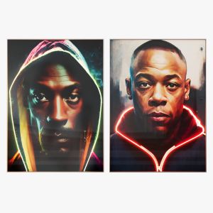 Snoop&dre Posters With Neon Decor