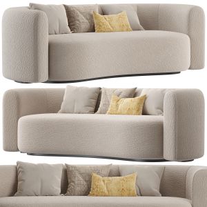 Hugger Curved Boucle Sofa By Leanne Ford