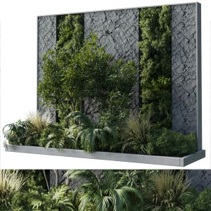 Vertical Wall Garden With Concrete Frame - Set Of