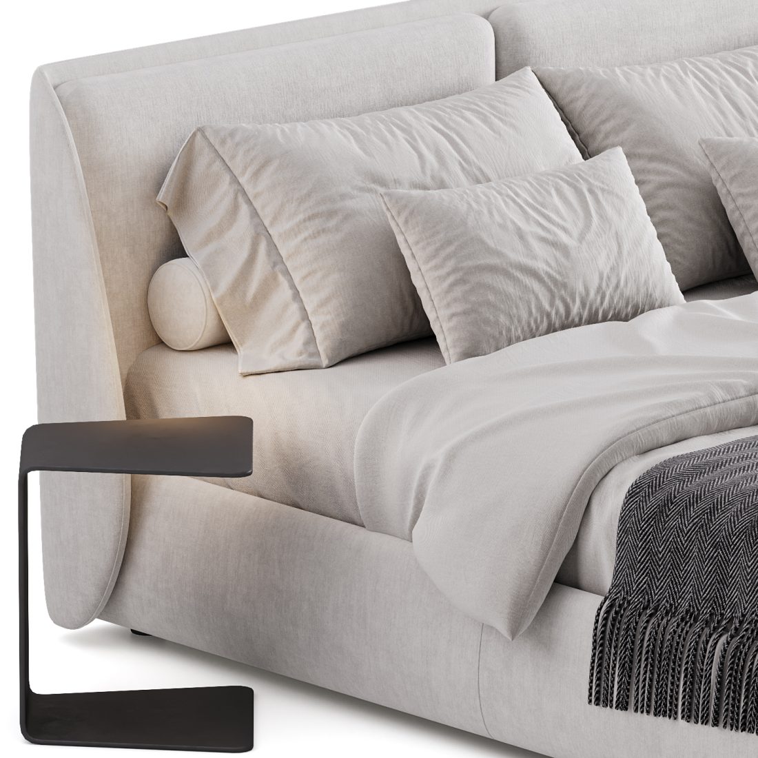 Ditre Italia Bend Bed - 3D Model for Corona