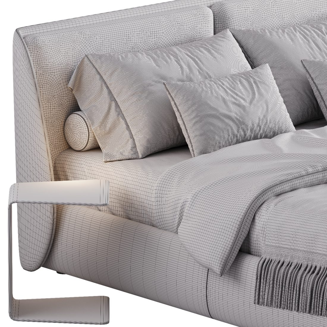 Ditre Italia Bend Bed - 3D Model for Corona