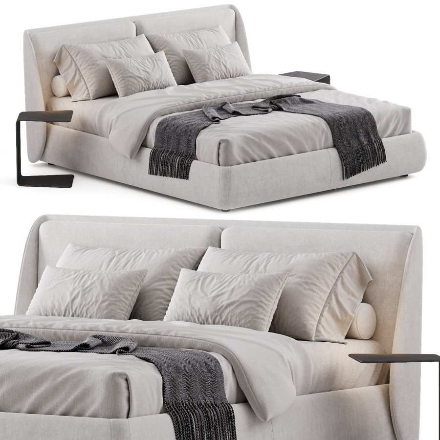 Ditre Italia Bend Bed - 3D Model for Corona
