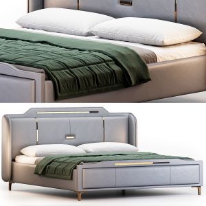 Leather Double Bed By Litfad