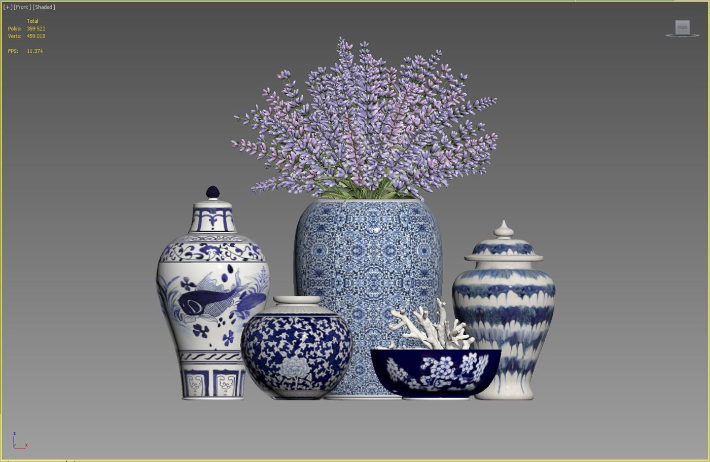 Vases Set 01 3D Model for VRay, Corona | CGMood