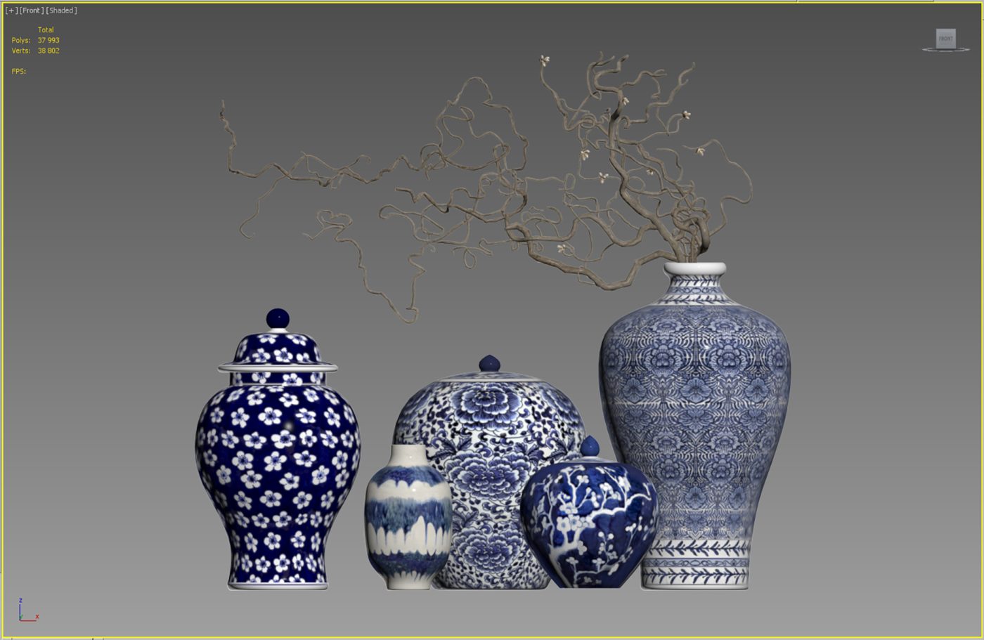 Vases Set 03 3D Model for VRay, Corona | CGMood