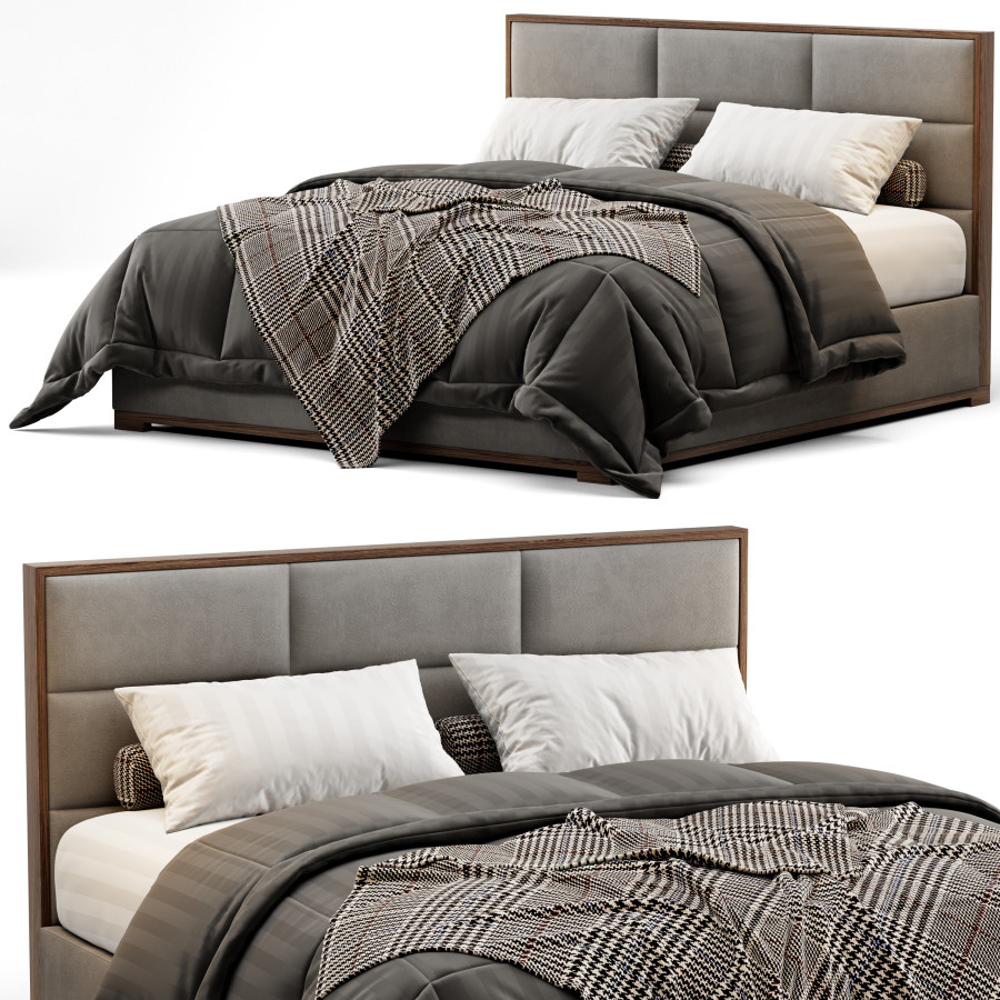 Rh Framed Rectangular Bed - 3D Model for Corona