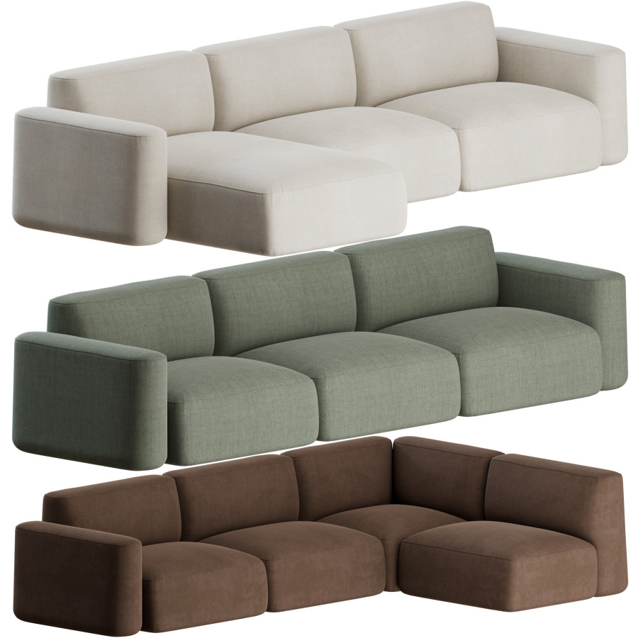 Modular Patchwork Sofa Patch Modular Sofa By Massproductions - 3D Model for Corona