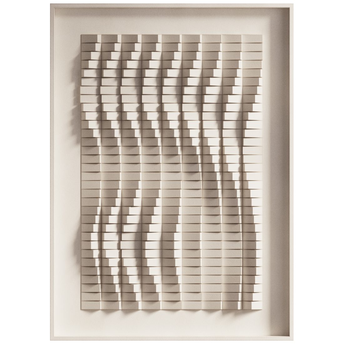 View of 3d Paper Wall Art 2 - 3D Model for VRay, Corona