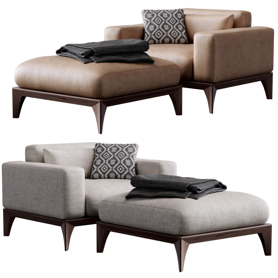 Armchair Fellow By Porada 3D Model for Corona | CGMood