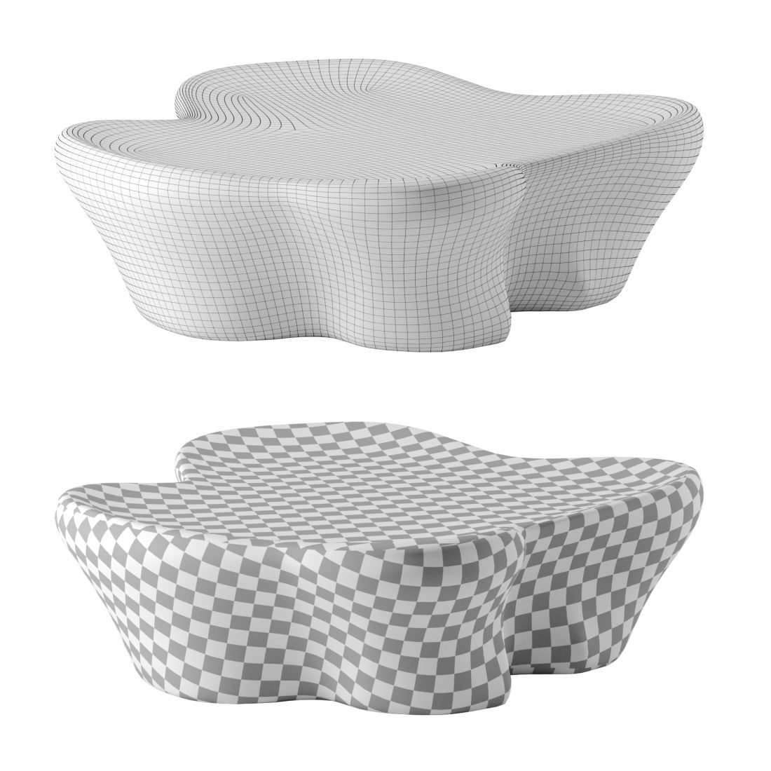 Organic Form Coffee Table 3D Model for Corona | CGMood