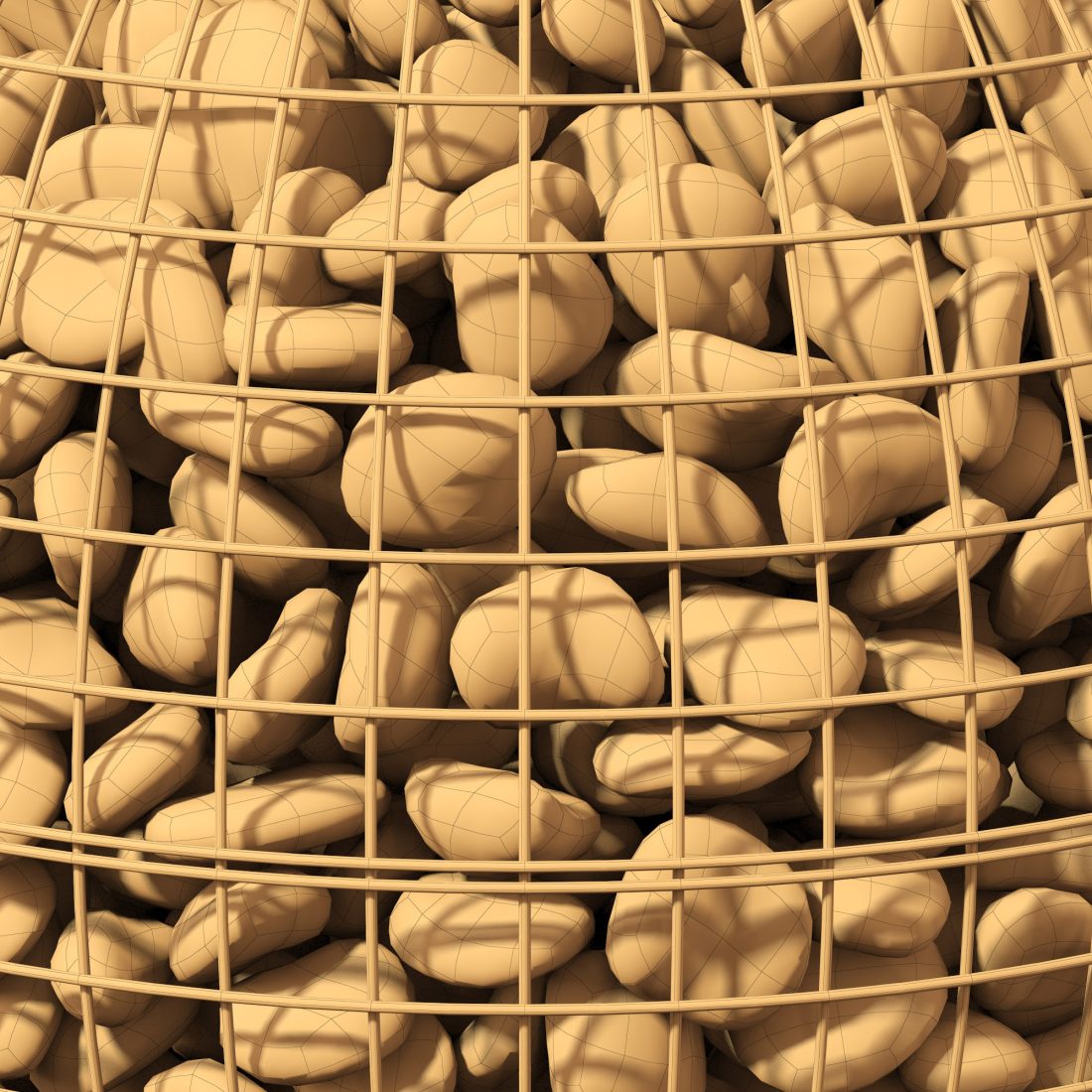 Gabion Sphere N3 3D Model for VRay | CGMood