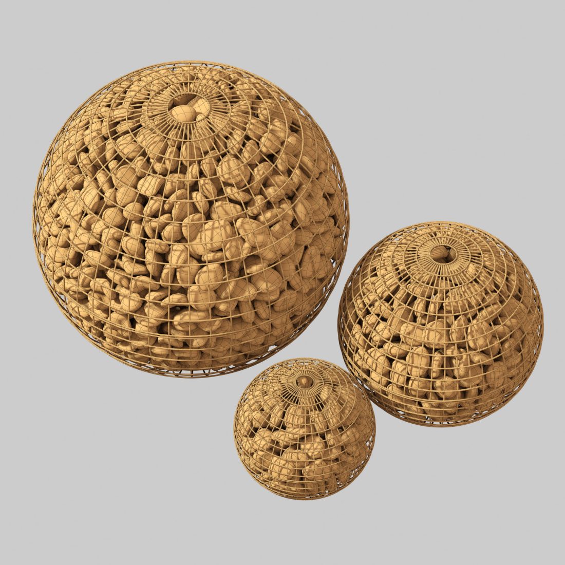 Gabion Sphere N3 3D Model for VRay | CGMood