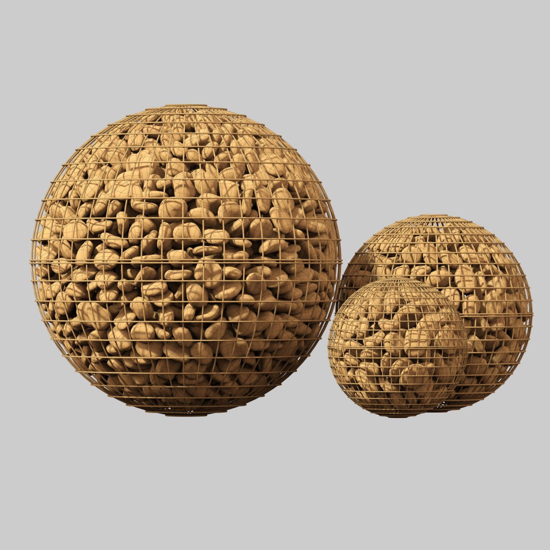 Gabion Sphere N3 3D Model for VRay | CGMood