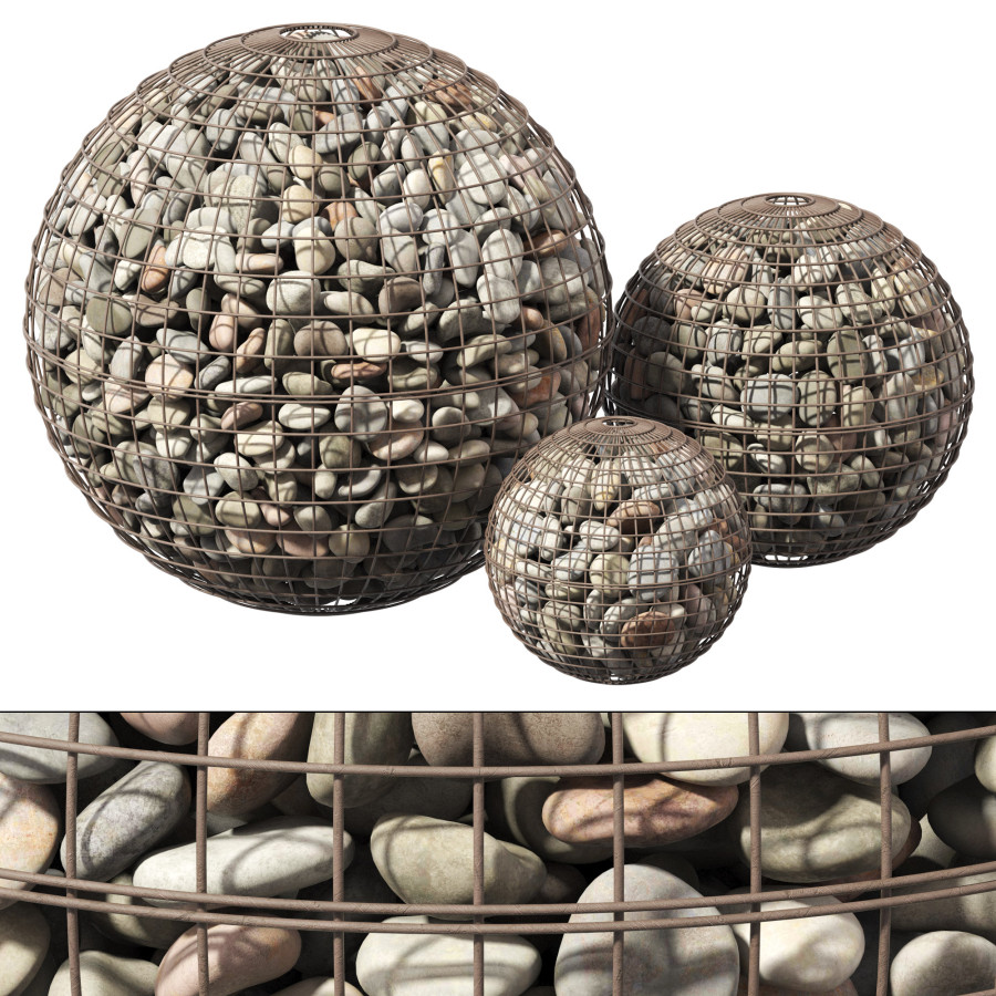 Gabion Sphere N3 3D Model for VRay | CGMood