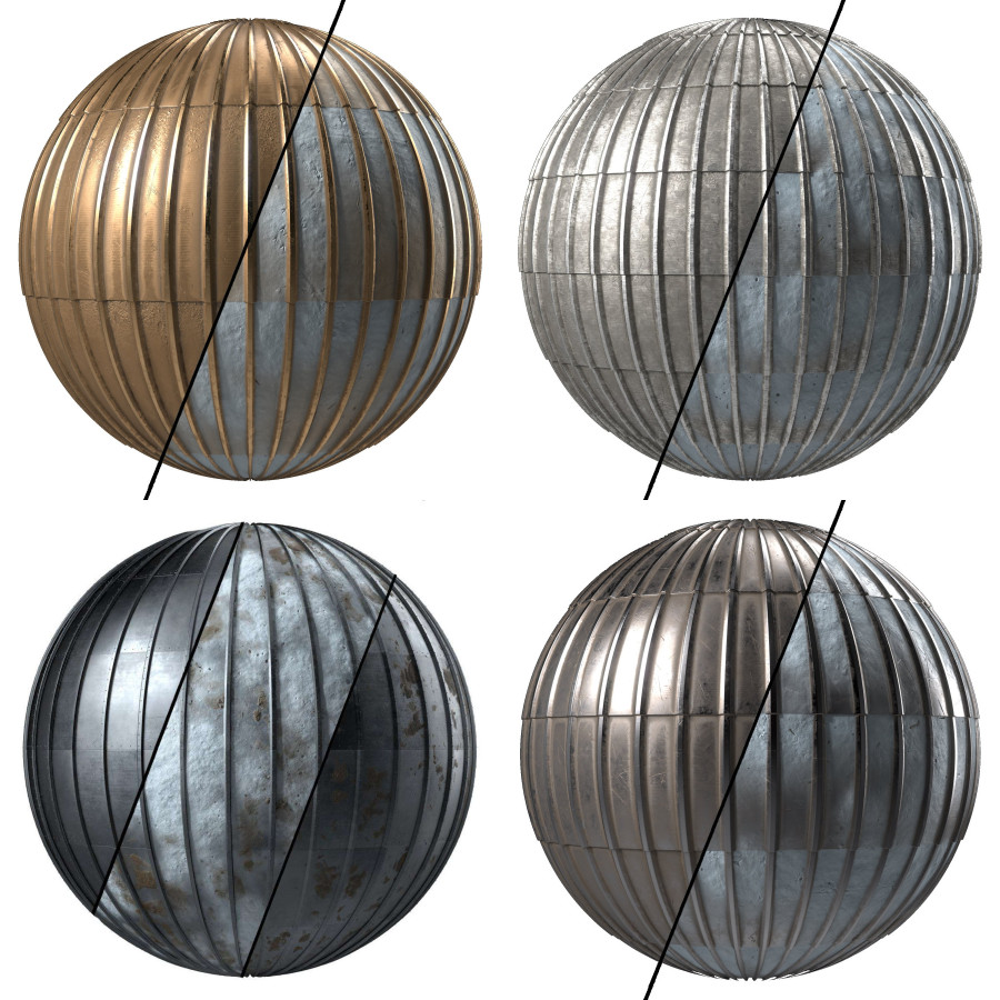 D251-2 Metal Roofing by Snow - Sbsar Seamless Pbr by Hemase