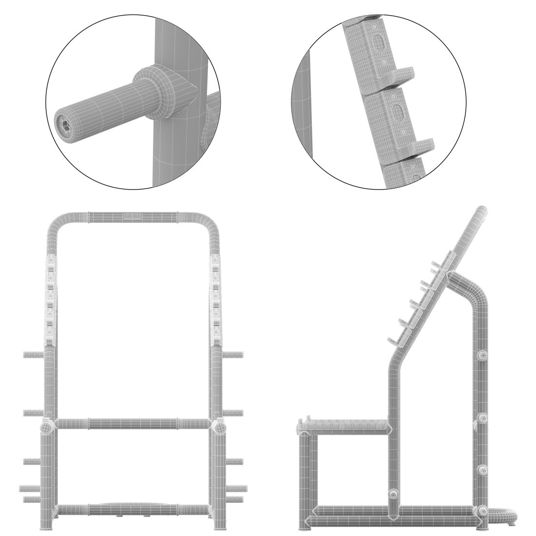 Technogym Squat Rack 3D Model for VRay, Corona | CGMood