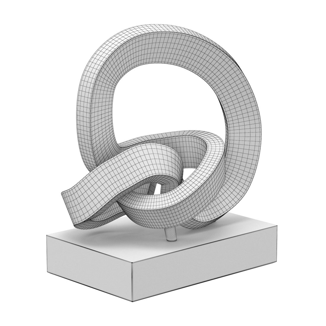 Cast Metal Abstract Sculpture 2 3D Model for VRay, Corona | CGMood