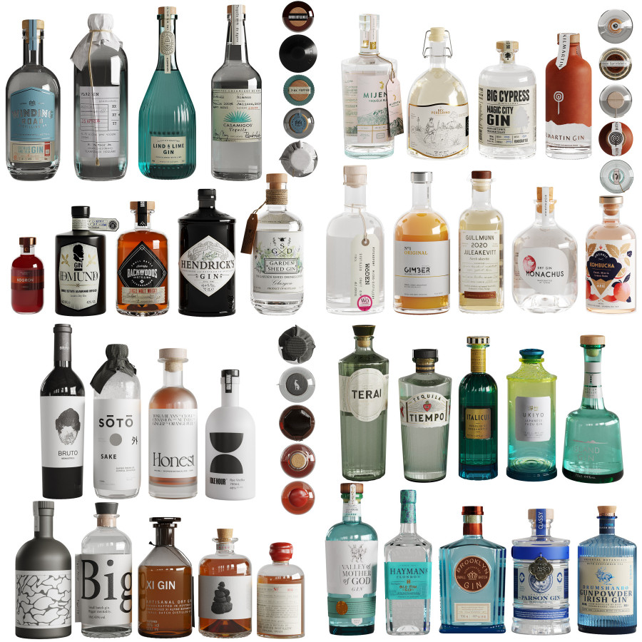 Bottles set for Bar by KrisMag