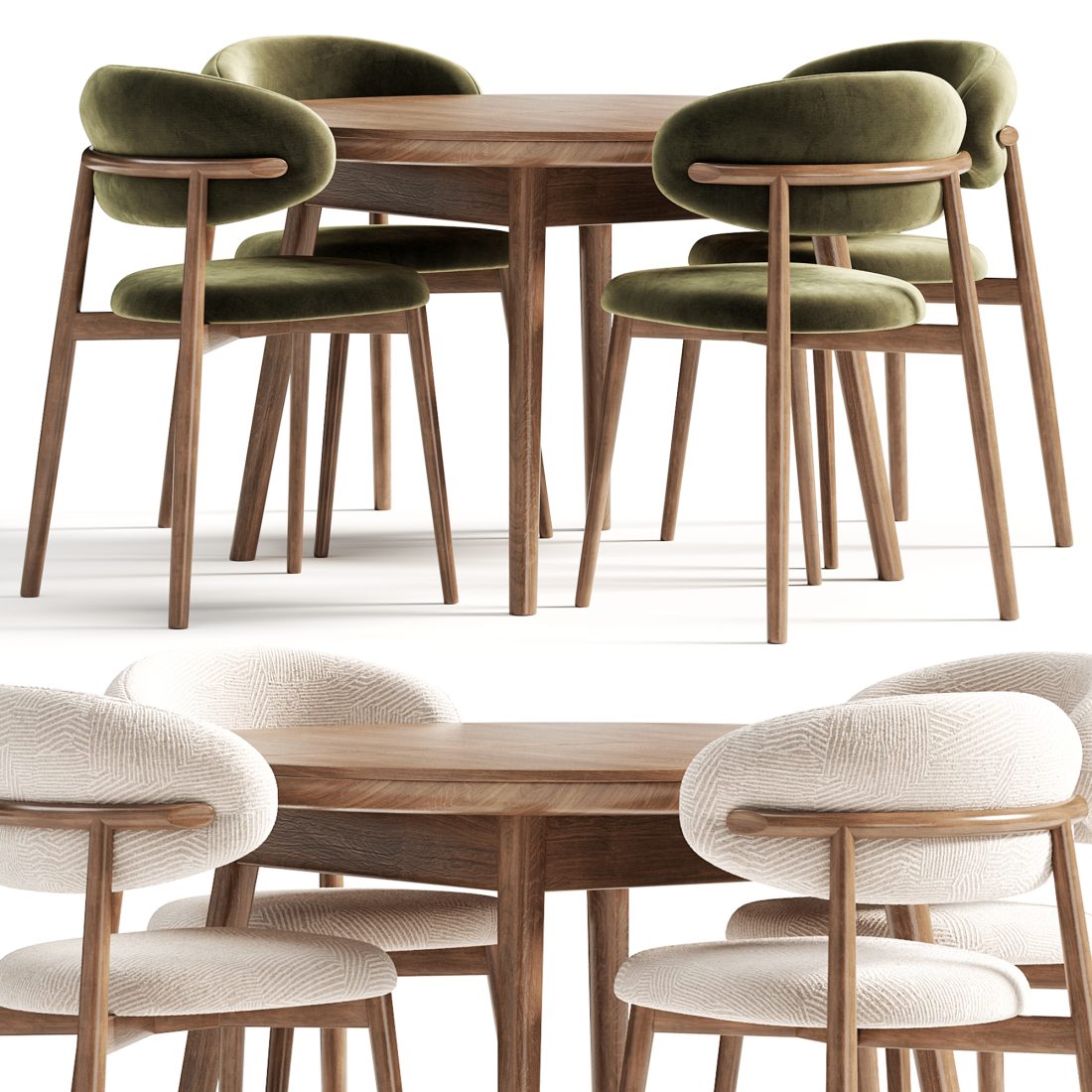 Round Dining Table 3D Model for VRay, Corona | CGMood