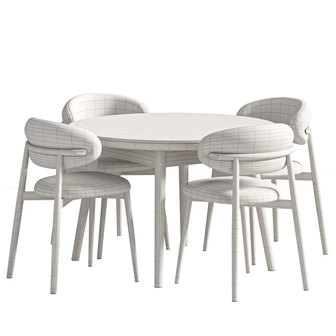Round Dining Table 3D Model for VRay, Corona | CGMood