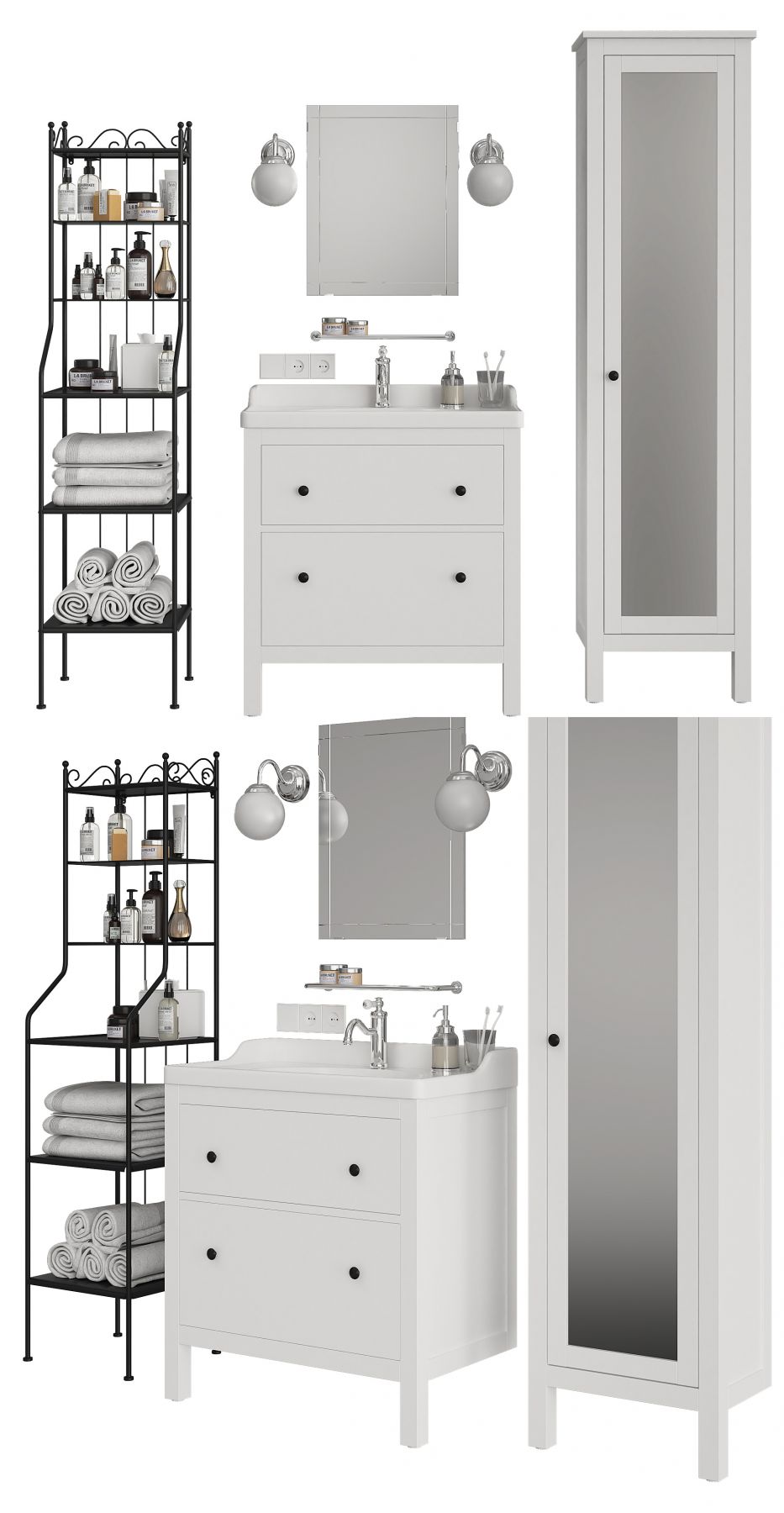 Ikea Hemnes Bathroom 3d Model For, Ikea Hemnes Bathroom
