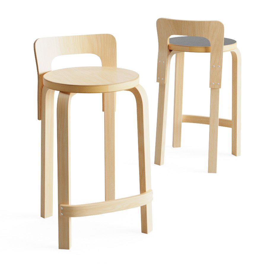Artek High Chair K65 3D Model | CGMood