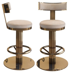 Oscar Swivel Gold Counter Chair
