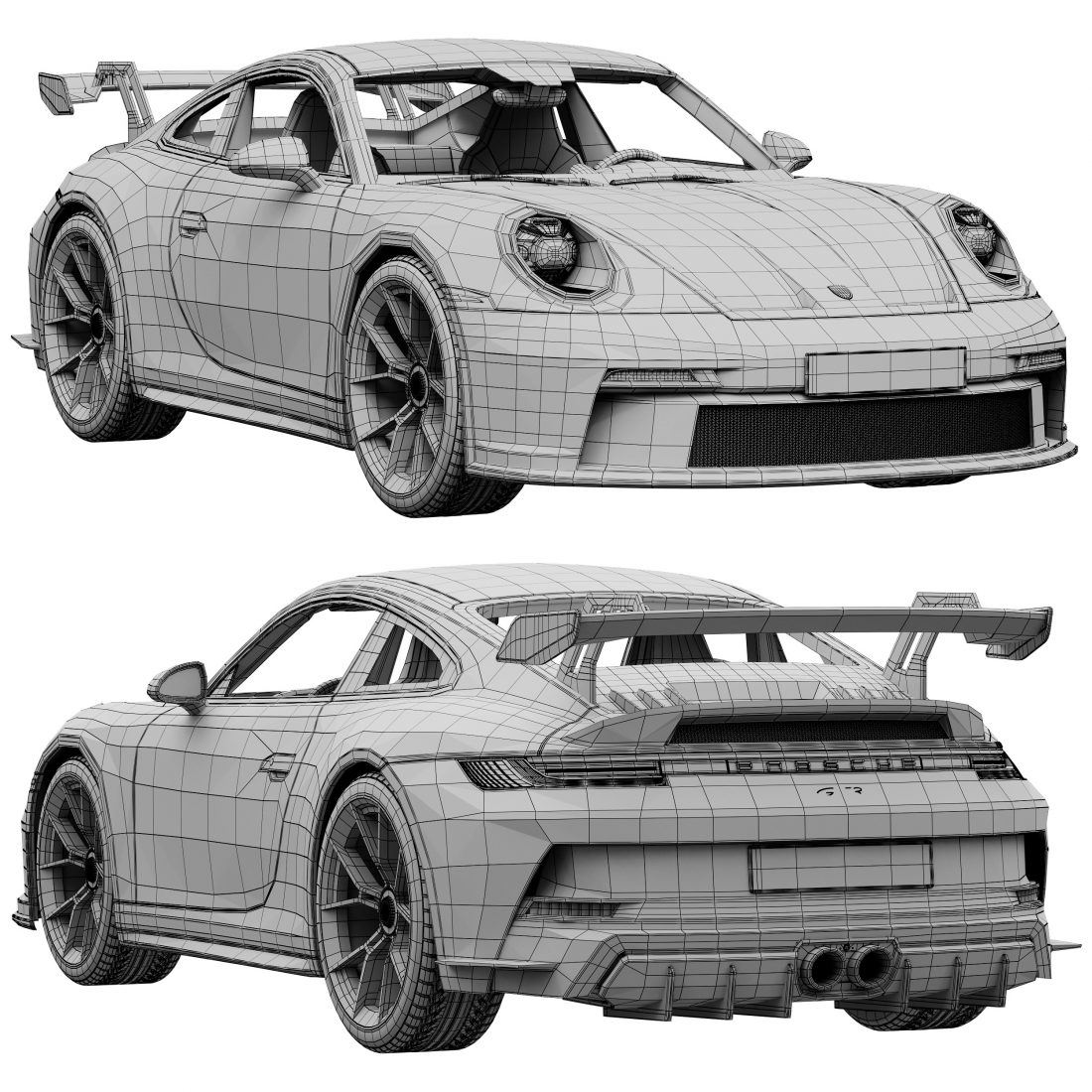 Porsche 911 GT3 2021 - 3D Model for VRay