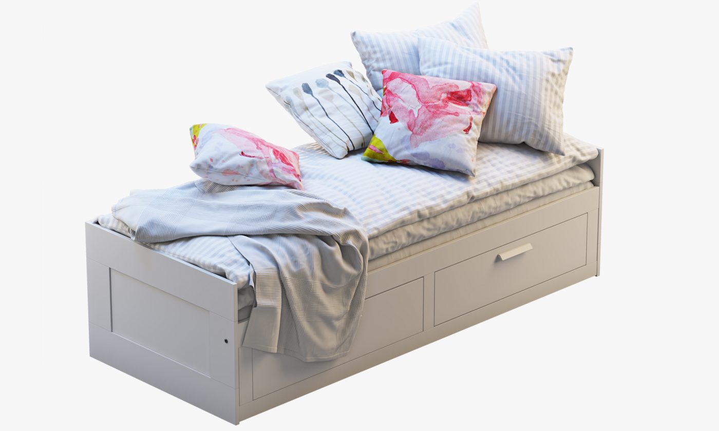 Ikea Brimnes Bed 6 3D Model for VRay | CGMood