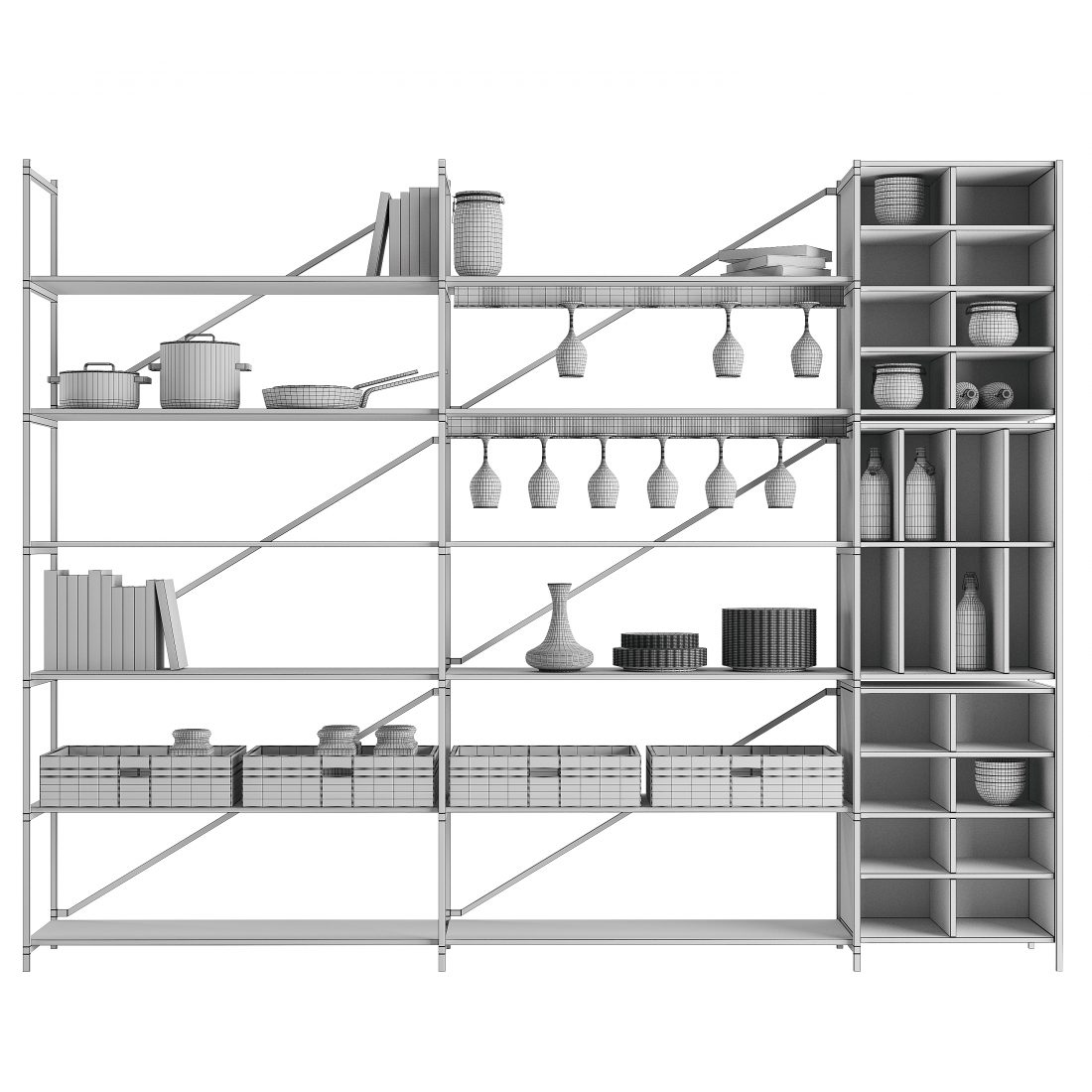 Kitchen Rack Bim Object Rig Mohttps://cdules Kitchen System / Kitchen Rack 3D Model for VRay ...