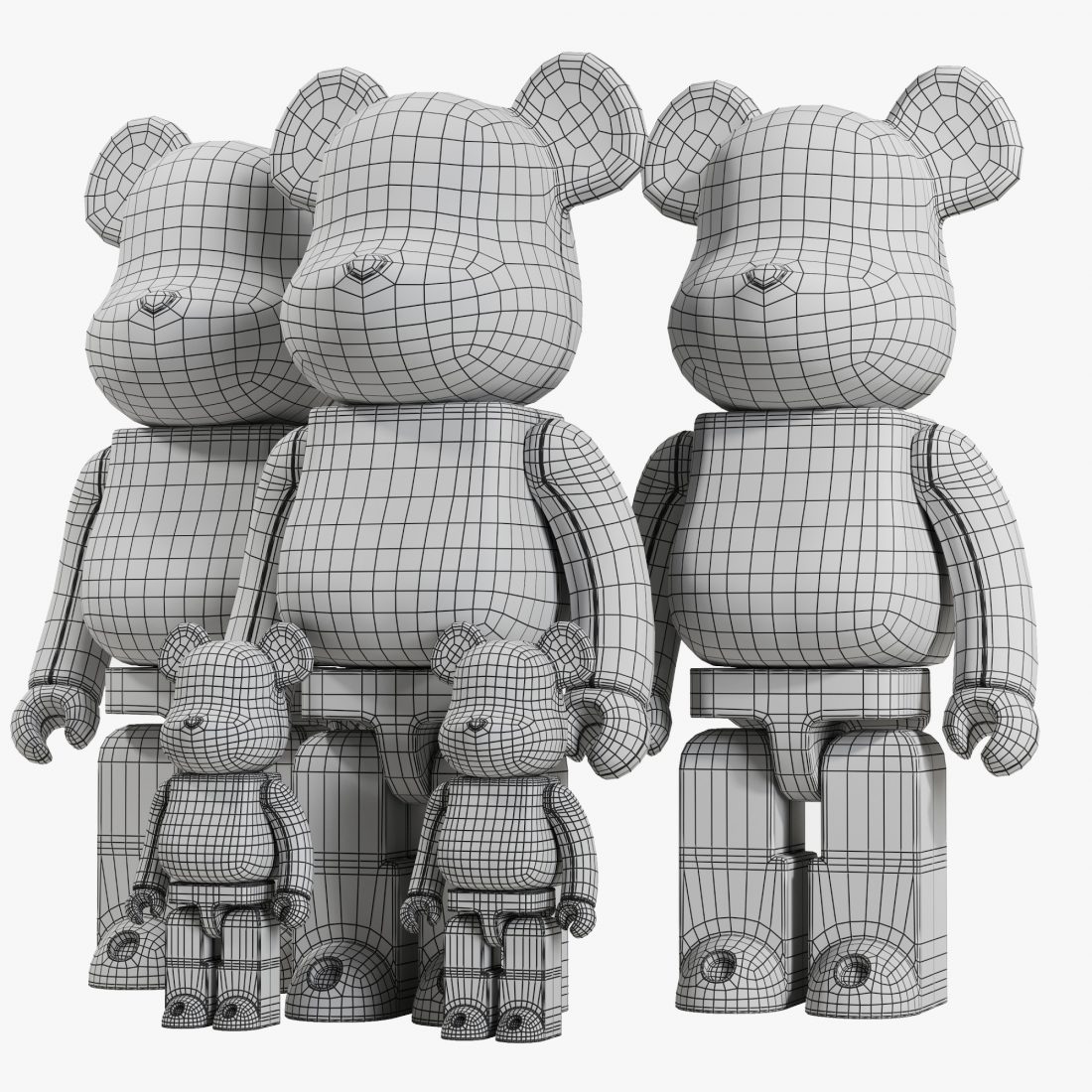 Bearbrick / Keith Haring - 3D Model for VRay, Corona