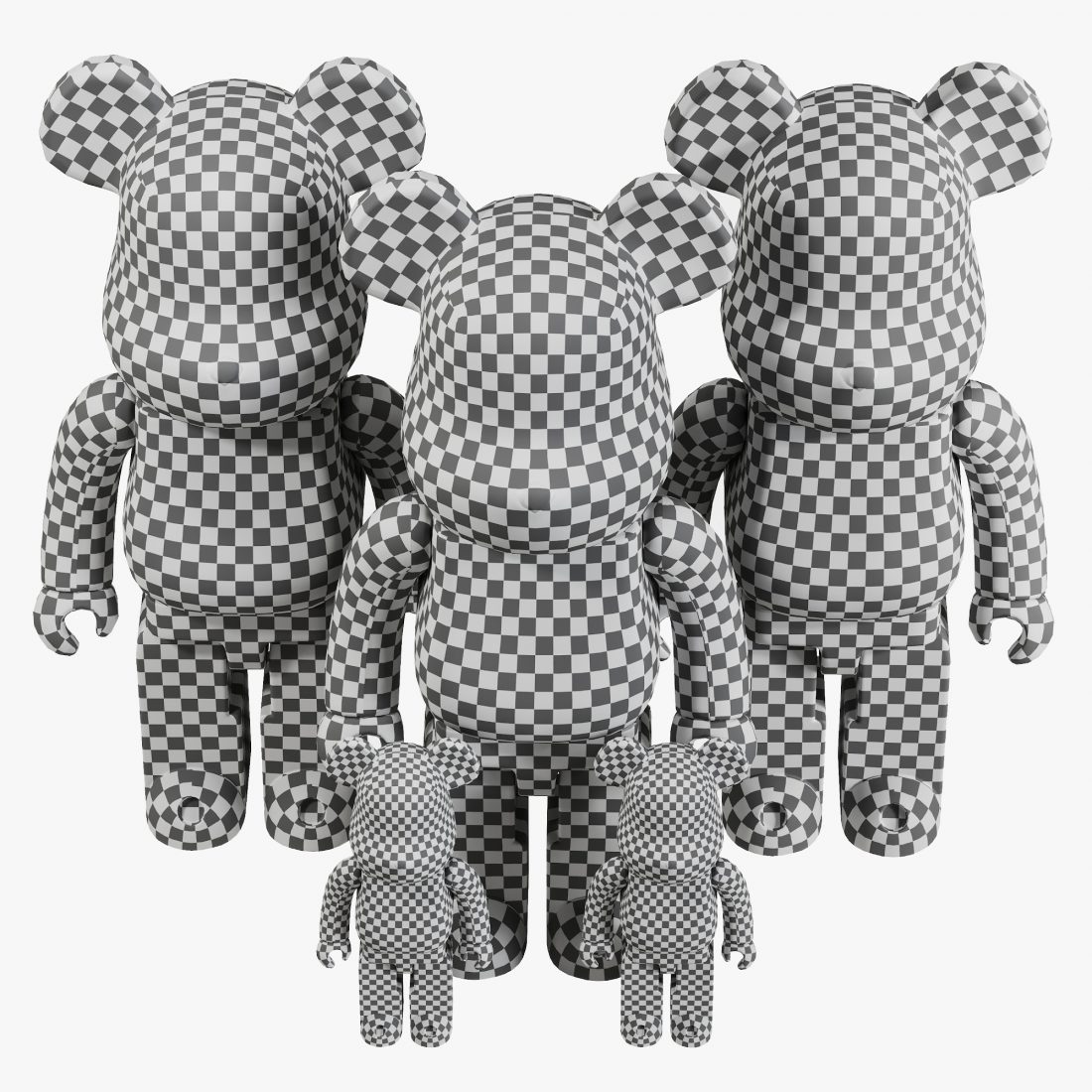 Bearbrick / Keith Haring - 3D Model for VRay, Corona