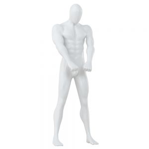 A Male Mannequin Stands In A Pose Like A Karate