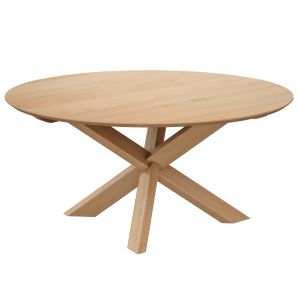 Apex White Oak 64" Round Dining Table