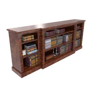 William Iv Burr Walnut Veneered Bookcase