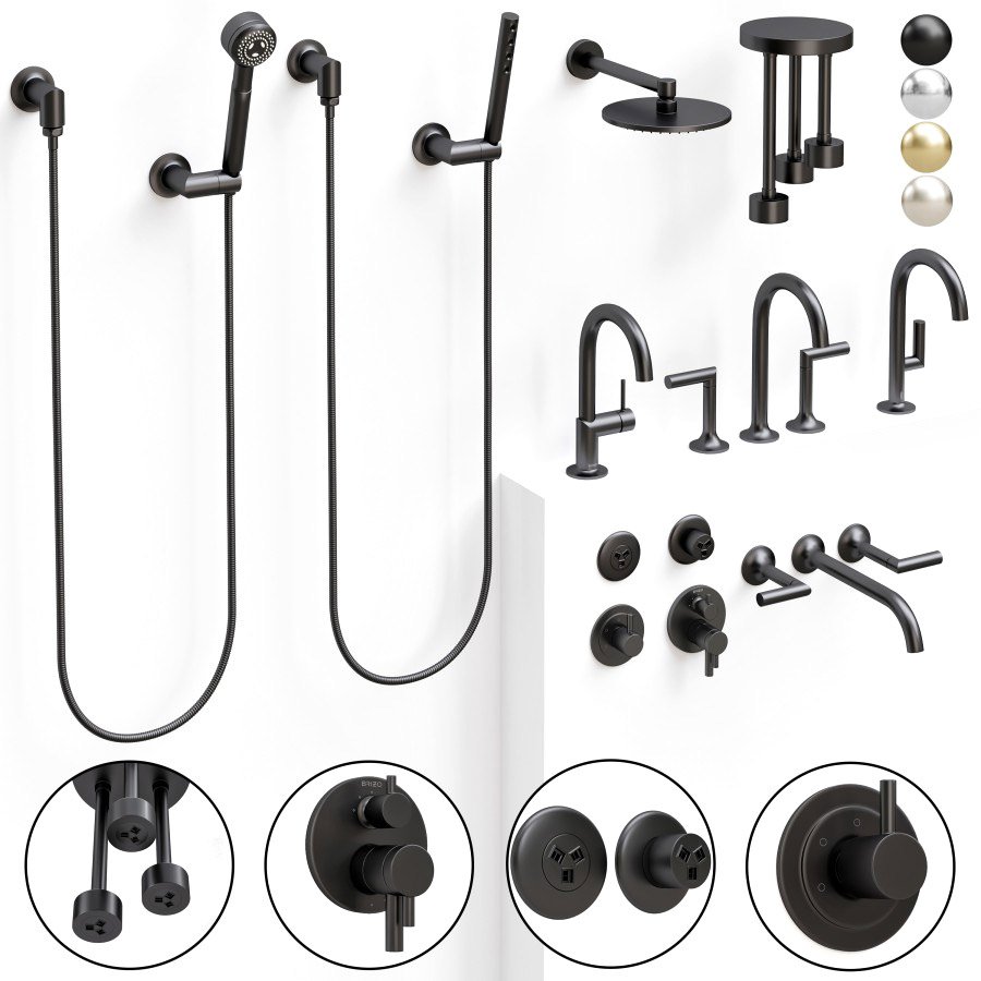 Brizo Bathroom Odin Faucet Set 3D Model for VRay, Corona | CGMood