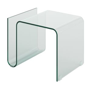 Glass Coffe Table 40x50cm Fantome Invicta Interior