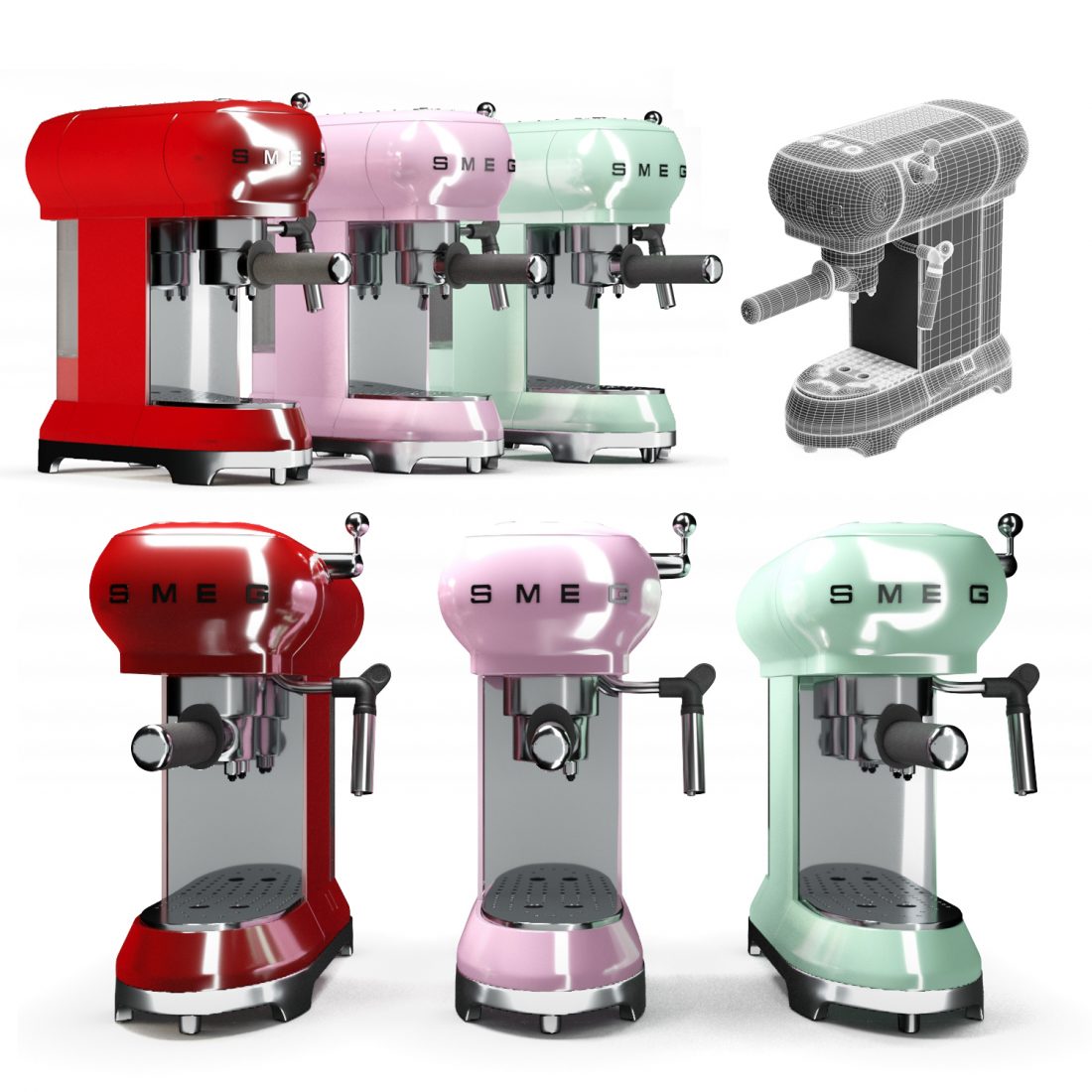 Smeg Espresso Coffee Machine - 3D Model 