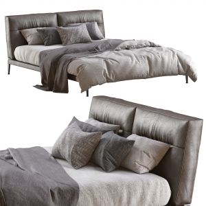Adda Leather Bed By Flexform