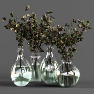 Bouquet Collection 02 - Dry Branches In Glass Vase