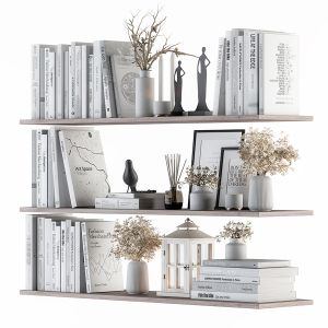 Decorative Set On Shelves And Decor Objects - Set