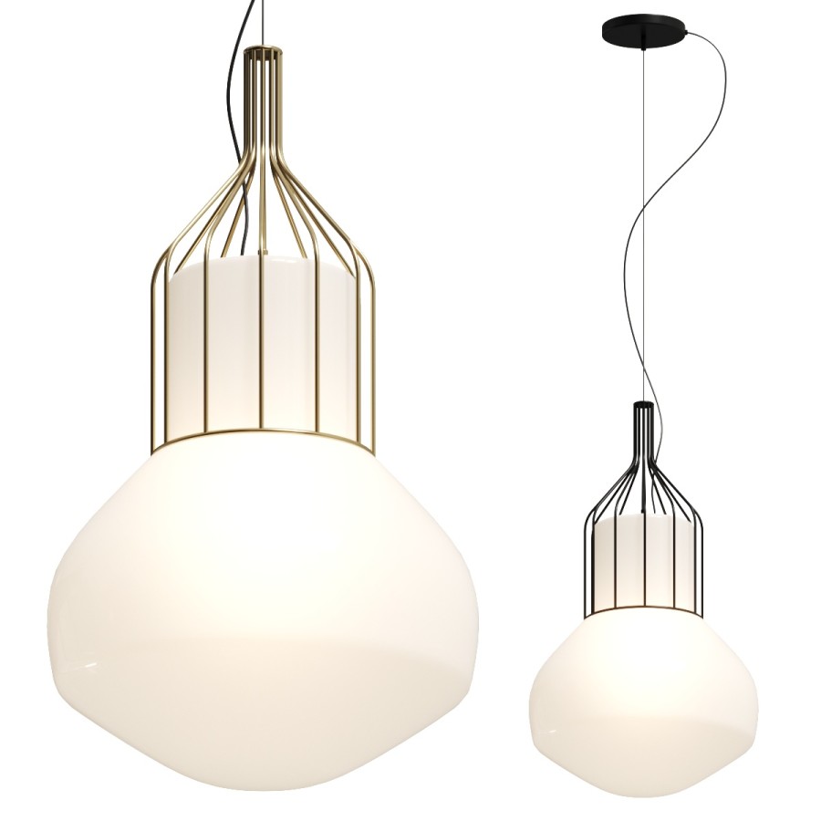 Fabbian Aérostat F27 Suspension Lamp 3D Model for VRay, Corona