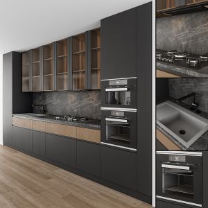 Kitchen Modern - Black And Glass 38