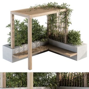 Roof Garden And Landscape Furniture With Pergola