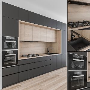 Kitchen Modern - Black And Wood 43