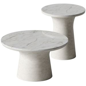 West Elm - Marble Topped Pedestal - Coffee Tables