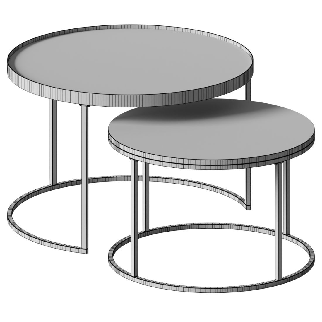 Walker Edison - Round Coffee Tables - 3D Model for VRay, Corona