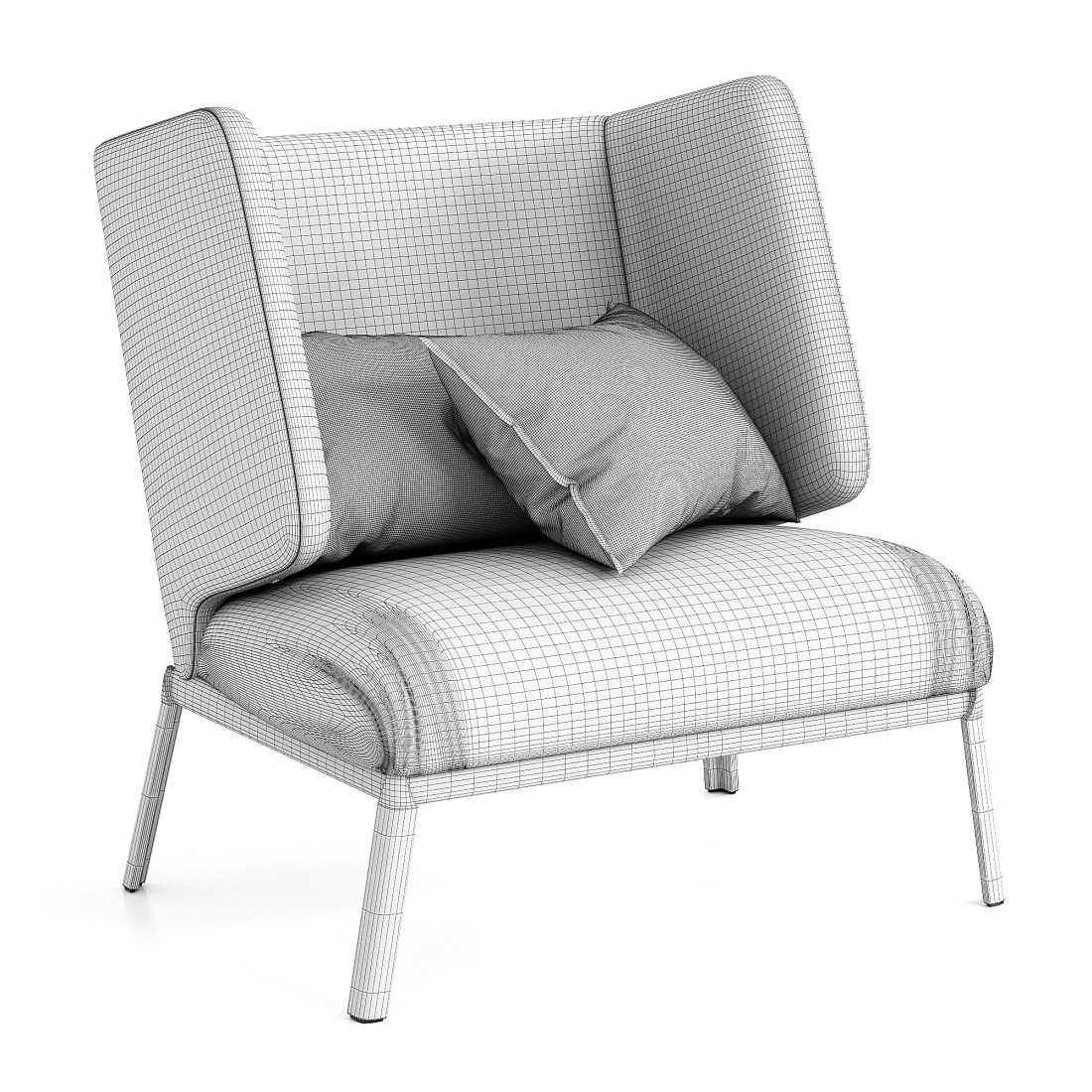 Arflex-hug-armchair - 3D Model for Corona