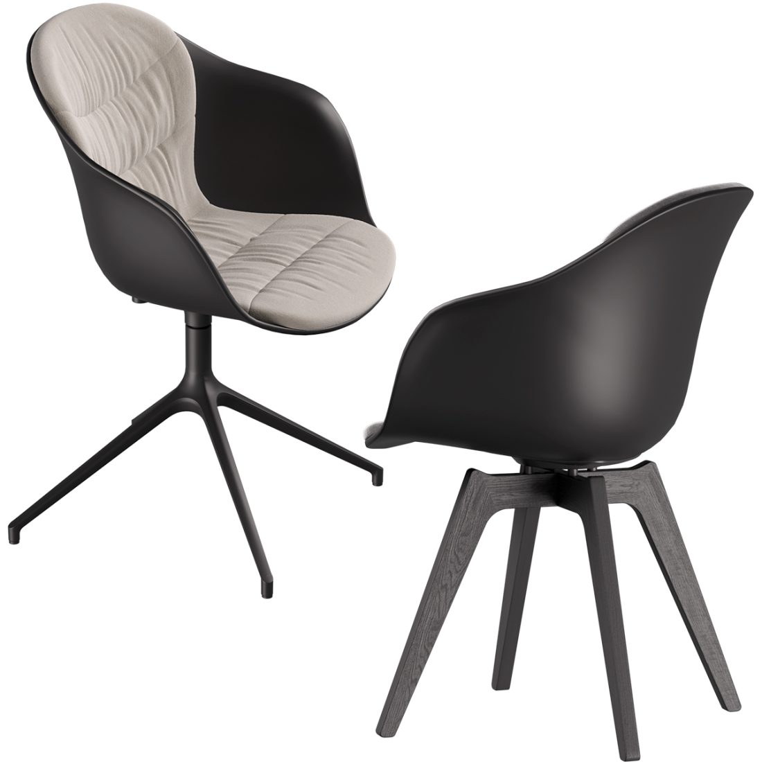 Boconcept - Alicante Table-adelaide Chair Set 01 - 3D Model for Corona