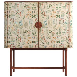 Josef Frank Mahogany Cabinet | Floral Fabric Fatim
